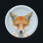 Niedlicher Fuchsblau Pappteller<br><div class="desc">Machen Sie Party-Tische Pop mit diesen modernen geometrischen Fuchspapier-Tellern, mit einem freundlichen Poly Orange Fuchs auf einem weichen blauen Hintergrund. Passen Sie die Hintergrundfarbe so an, dass sie zu jedem Thema passt, das für Fuchsfeten, Waldflächen-Party, Babyduschen oder Picknicks mit Tierfreude geeignet ist. Mit dem Fangen und Spaß fühlen sie sich...</div>