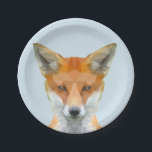 Niedlicher Fuchsblau Pappteller<br><div class="desc">Machen Sie Party-Tische Pop mit diesen modernen geometrischen Fuchspapier-Tellern, mit einem freundlichen Poly Orange Fuchs auf einem weichen blauen Hintergrund. Passen Sie die Hintergrundfarbe so an, dass sie zu jedem Thema passt, das für Fuchsfeten, Waldflächen-Party, Babyduschen oder Picknicks mit Tierfreude geeignet ist. Mit dem Fangen und Spaß fühlen sie sich...</div>