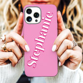 Niedlicher Fuchsia Rosa Minimalistischer Individue Case-Mate iPhone Hülle