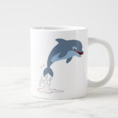 Niedlicher Fun-Loving Cartoon Dolphin Jumbo-Tasse (Rechts)