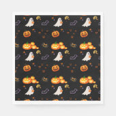 Niedlicher Fun Pumpkin Geisterfledermaus Hexenmeis Serviette (Vorderseite)