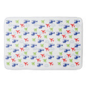 Niedlicher Fundus von Flugzeugen und Wolken Badematte (Vorderseite)