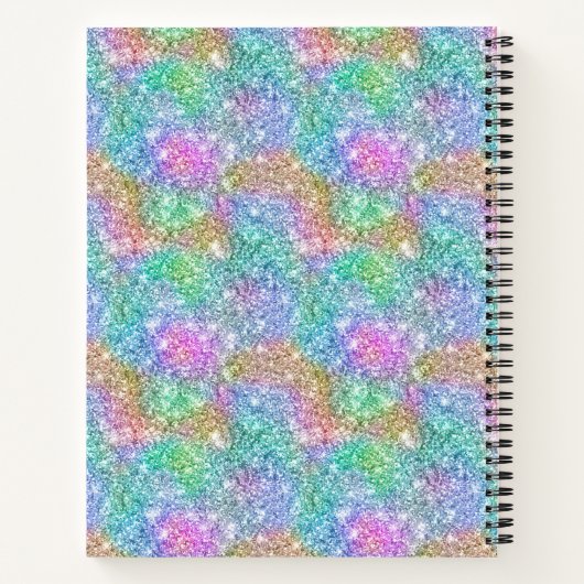 Niedlicher Funkelender Unicorn glaubt an magisches Notizblock (Rückseite)