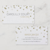 NIEDLICHER FUNKELND, stilvoller Konfetti-Glitzer Visitenkarte (Vorne/Hinten)