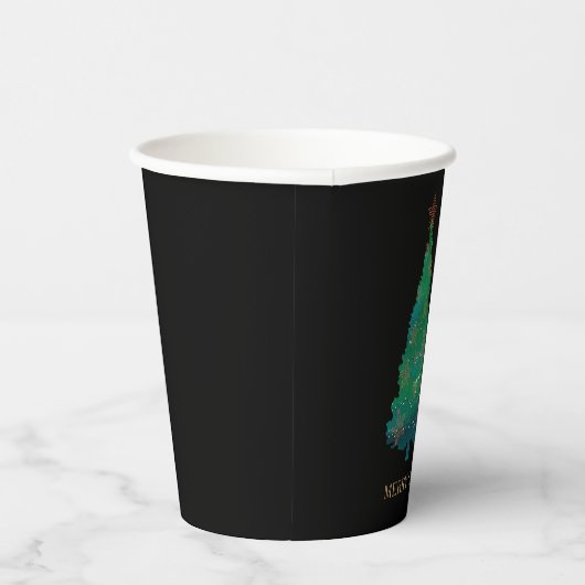 Niedlicher Funkelnd Weihnachtsbaum Pappbecher (Rechts)