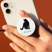 Niedlicher Funny Animal Pet Black Cat Weiße Indivi