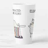 Niedlicher Funny Book Cat Lover Quote Name Milchtasse (Vorderseite)