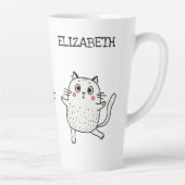 Niedlicher Funny Book Cat Lover Quote Name Milchtasse (Rechts)