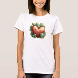 Niedlicher Funny Cactus Heart Valentine's Day T-Shirt