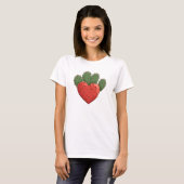 Niedlicher Funny Cactus Heart Valentine's Day T-Shirt (Vorne ganz)
