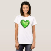 Niedlicher Funny Cactus Heart Valentine's Day T-Shirt (Vorne ganz)