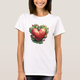 Niedlicher Funny Cactus Heart Valentine's Day T-Shirt