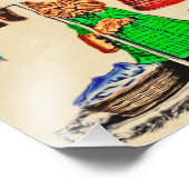 Niedlicher Funny Cat Wäscheservice Programm Parco  Fotodruck (Ecke)