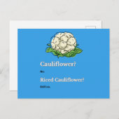 Niedlicher Funny Cauliflower Postkarte (Vorne/Hinten)