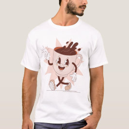 Niedlicher Funny Coffee Cartoon T-Shirt