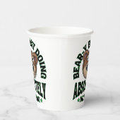 Niedlicher Funny Cudly Cartoon Bär Pappbecher (Rechts)