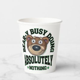 Niedlicher Funny Cudly Cartoon Bär Pappbecher