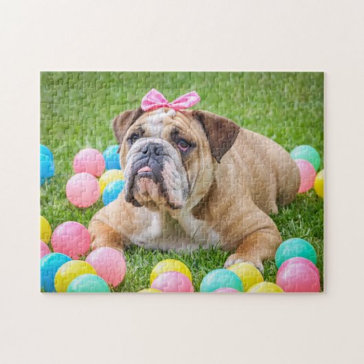 Niedlicher Funny English Bulldog  Puzzle (Horizontal)