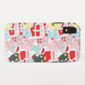 Niedlicher Funny Festive Cat Cartoon Case-Mate iPhone Hülle (Rückseite (Horizontal))