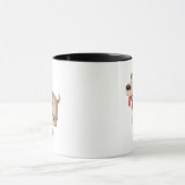 Niedlicher Funny French Hund Personalisierter Name Tasse (Zentrum)