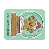 Niedlicher Funny Funny Cat individuelle Name Magne Magnet (Horizontal)