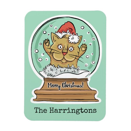 Niedlicher Funny Funny Cat individuelle Name Magne Magnet (Vertikal)