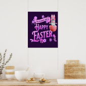 Niedlicher Funny Gnome wünscht Ihnen glückliche Os Poster (Küche)