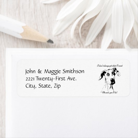 Niedlicher Funny Great Dane Zitat verwöhnt Begleit (Insitu)