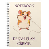 Niedlicher Funny Hamster mit Stift - Lächelndes No Notizblock (Vorderseite)