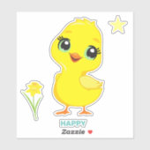 Niedlicher Funny Happy Chick Sticker (Blatt)