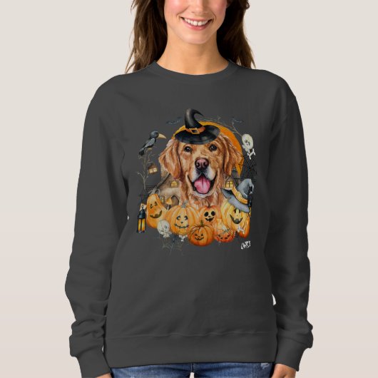 Niedlicher Funny Hund Custom Golden Retriever Hall Sweatshirt (Vorderseite)