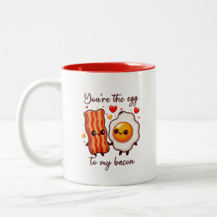Niedlicher Funny Kawaaii Food Pun Valentinstag Zweifarbige Tasse