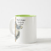 Niedlicher Funny Koala Bär Tierpuff Zweifarbige Tasse (Vorderseite Links)