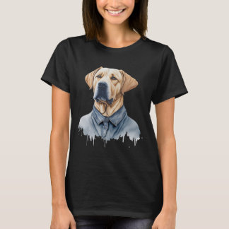 Niedlicher Funny Labrador Hund mit Lässigen Kleide T-Shirt