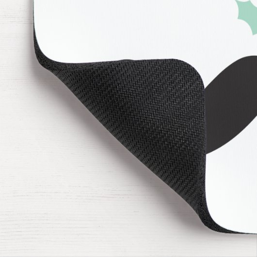 Niedlicher Funny Mustache Alberne Gesicht Snowflak Mousepad (Ecke)
