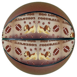 Niedlicher Funny Puppy Playing Football Basketball