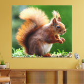 Niedlicher Funny Squirrel Canvas-Druck Leinwanddruck (Insitu (Wohnzimmer))