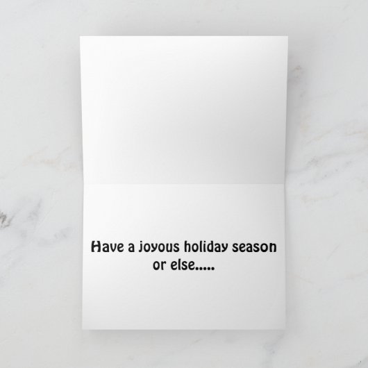 Niedlicher Funny T-rex Dinosaurier und Weihnachtsb Karte (Innenseite)