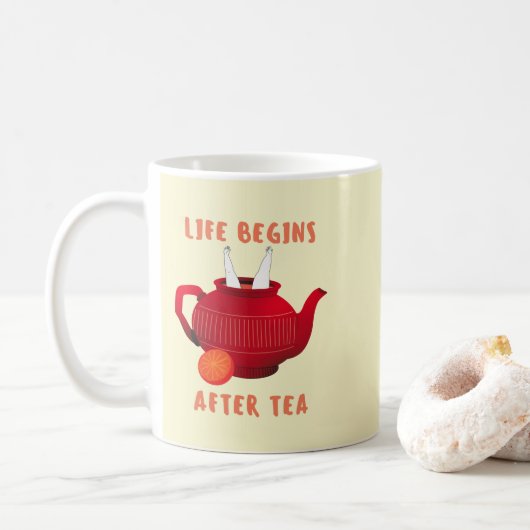 Niedlicher Funny Tee Kaffeetasse (Mit Donut)