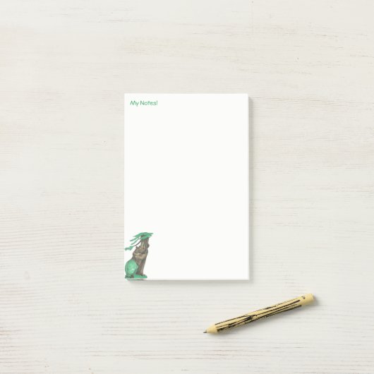 Niedlicher Funny Tree umarmender Bär Extravagante Post-it Klebezettel (Auf Schreibtisch)