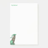 Niedlicher Funny Tree umarmender Bär Extravagante Post-it Klebezettel (Vorderseite)