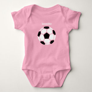 Niedlicher Fußball-Ball Personalisiert Baby Sports Strampler