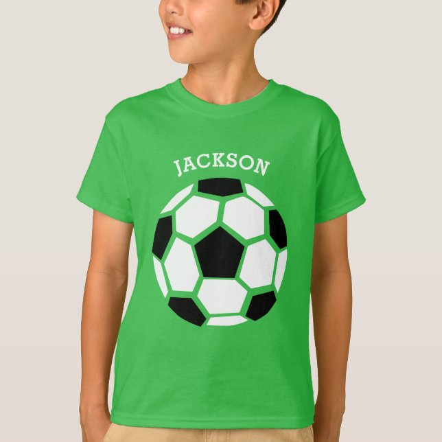 Niedlicher Fußball-Ball-personalisierter T-Shirt (Vorderseite)