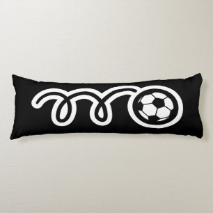 Niedlicher Fußball-Cartoon individuelle Name Kind Seitenschläferkissen