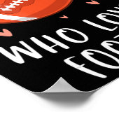 Niedlicher Fußball für Mädchen nur ein Mädchen, da Poster (Ecke)