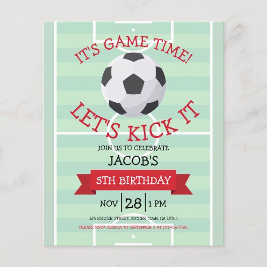 Niedlicher Fußball und Multifunktionsbudget Geburt (Vorderseite)