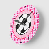 Niedlicher Fußballball Runde Wanduhr (Winkel)
