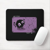 Niedlicher Fuzzy-Dämon-Cartoon Mousepad (Mit Mouse)