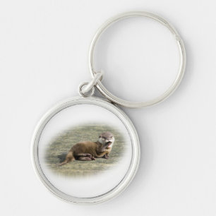 Niedlicher gähnender Baby-Otter Schlüsselanhänger