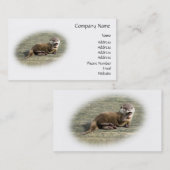 Niedlicher gähnender Baby-Otter Visitenkarte (Vorne/Hinten)